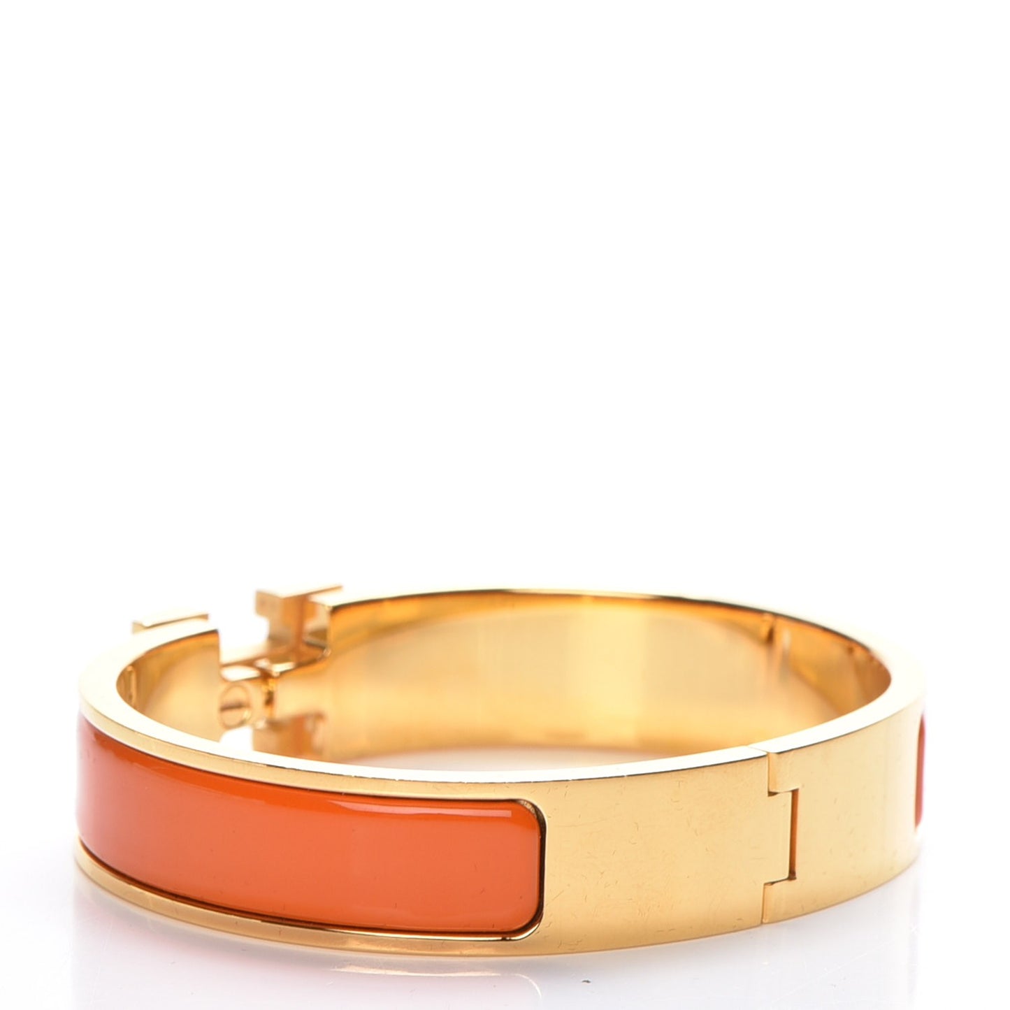 Enamel Narrow Clic Clac H Bracelet PM Orange