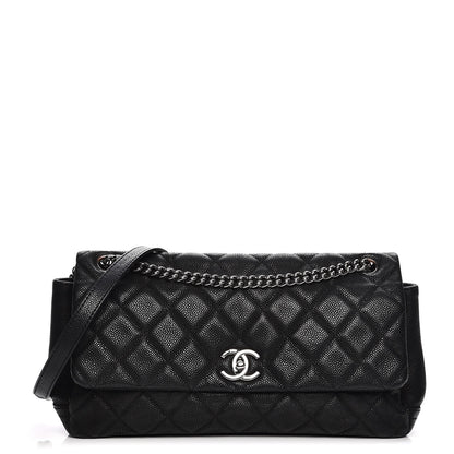 Chanel Iridescent Caviar Quilted Medium Lady Pearly Flap Black 1 of 13