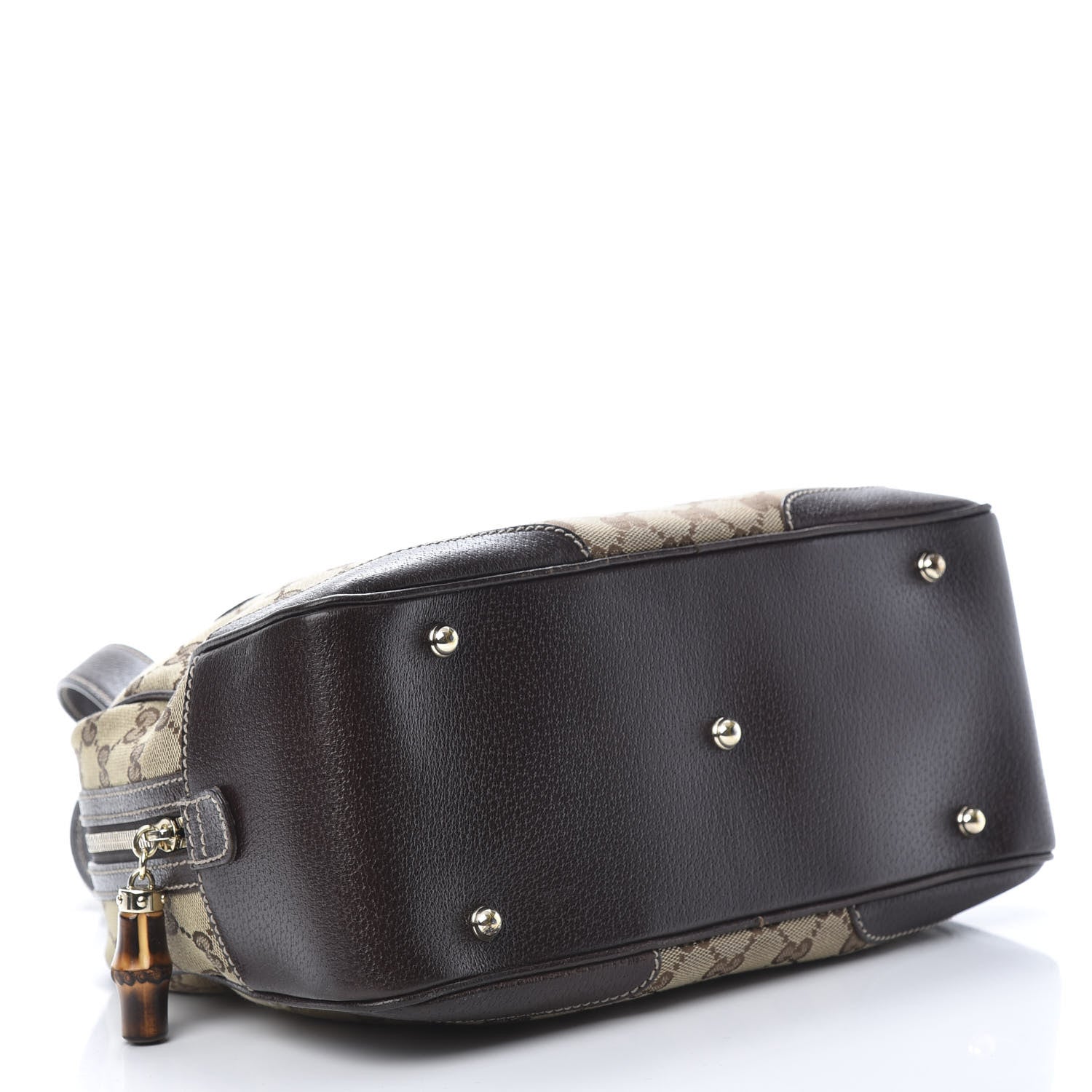 Gucci Monogram Bamboo Boston Dark Brown 4 of 13