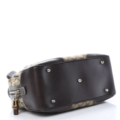Gucci Monogram Bamboo Boston Dark Brown 4 of 13