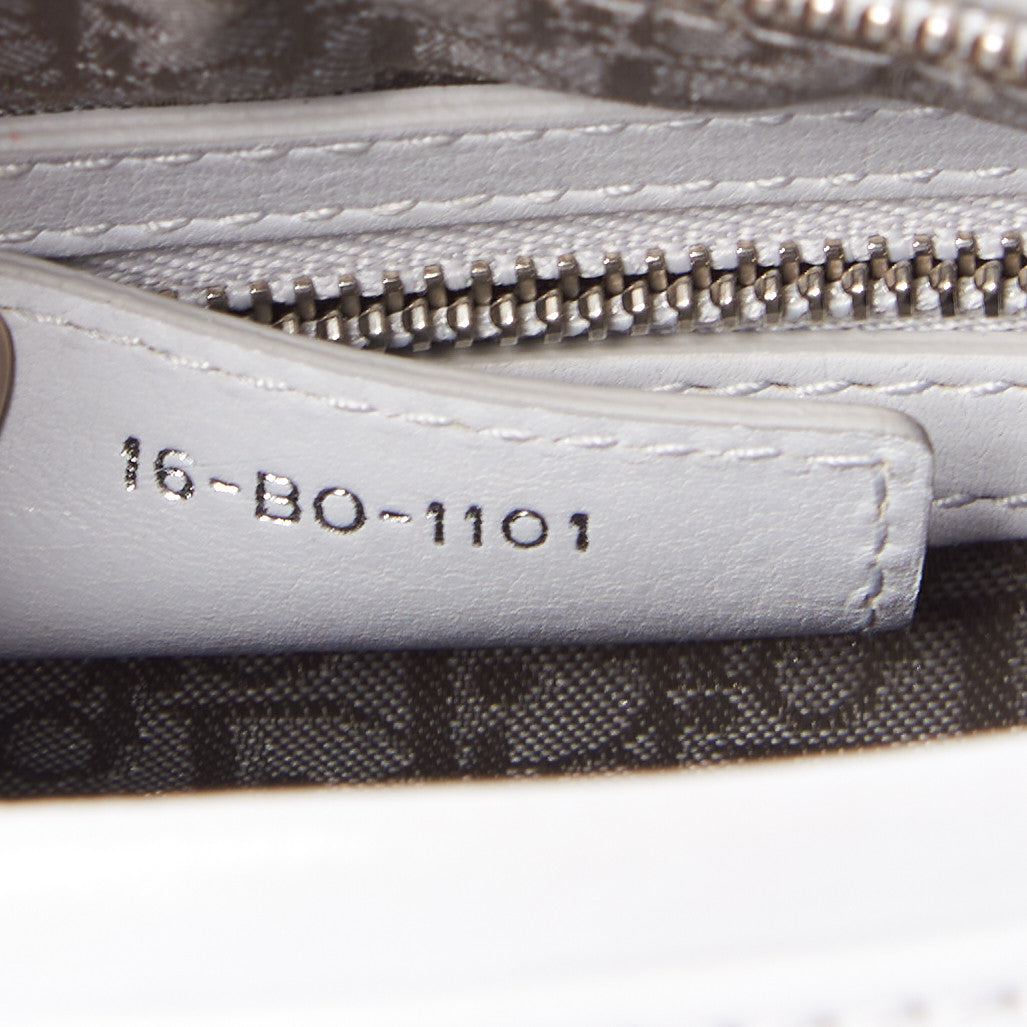 Lambskin Cannage Medium Lady Dior White