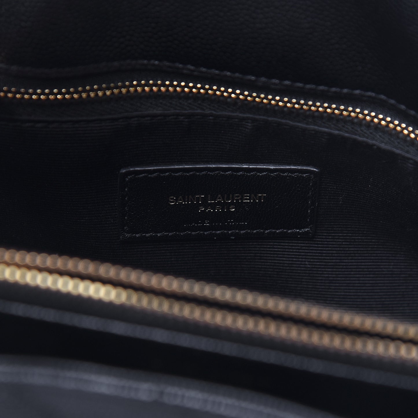 Grain De Poudre Matelasse Chevron Monogram Shopping Bag Black