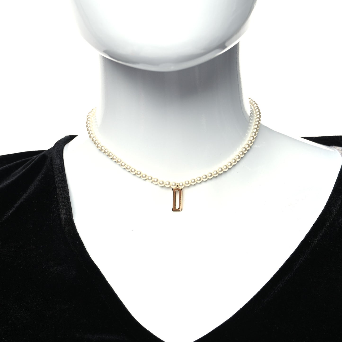 Pearl D Necklace Gold