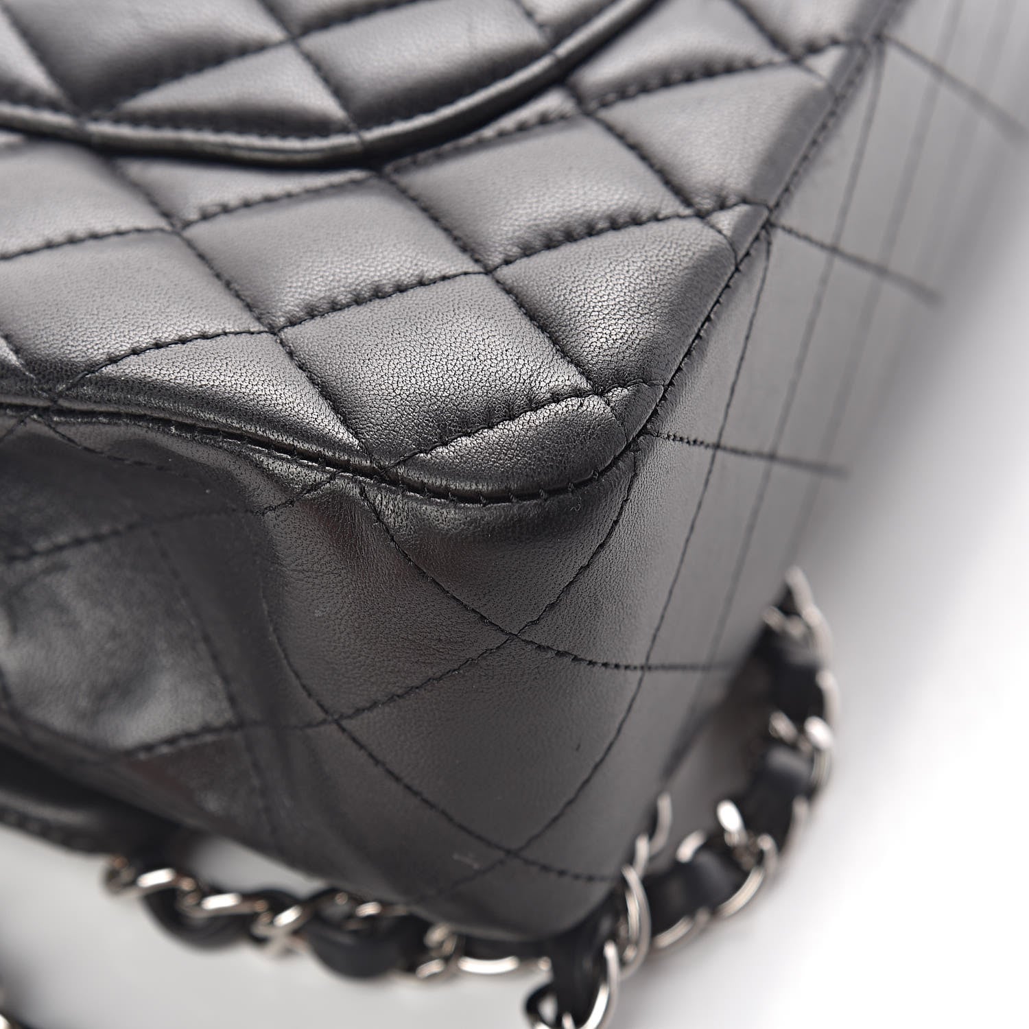 Chanel Lambskin Quilted Medium Double Flap Black 13 of 18