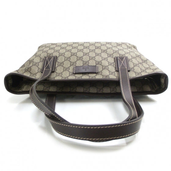 GG Supreme Monogram Small Joy Tote Dark Brown