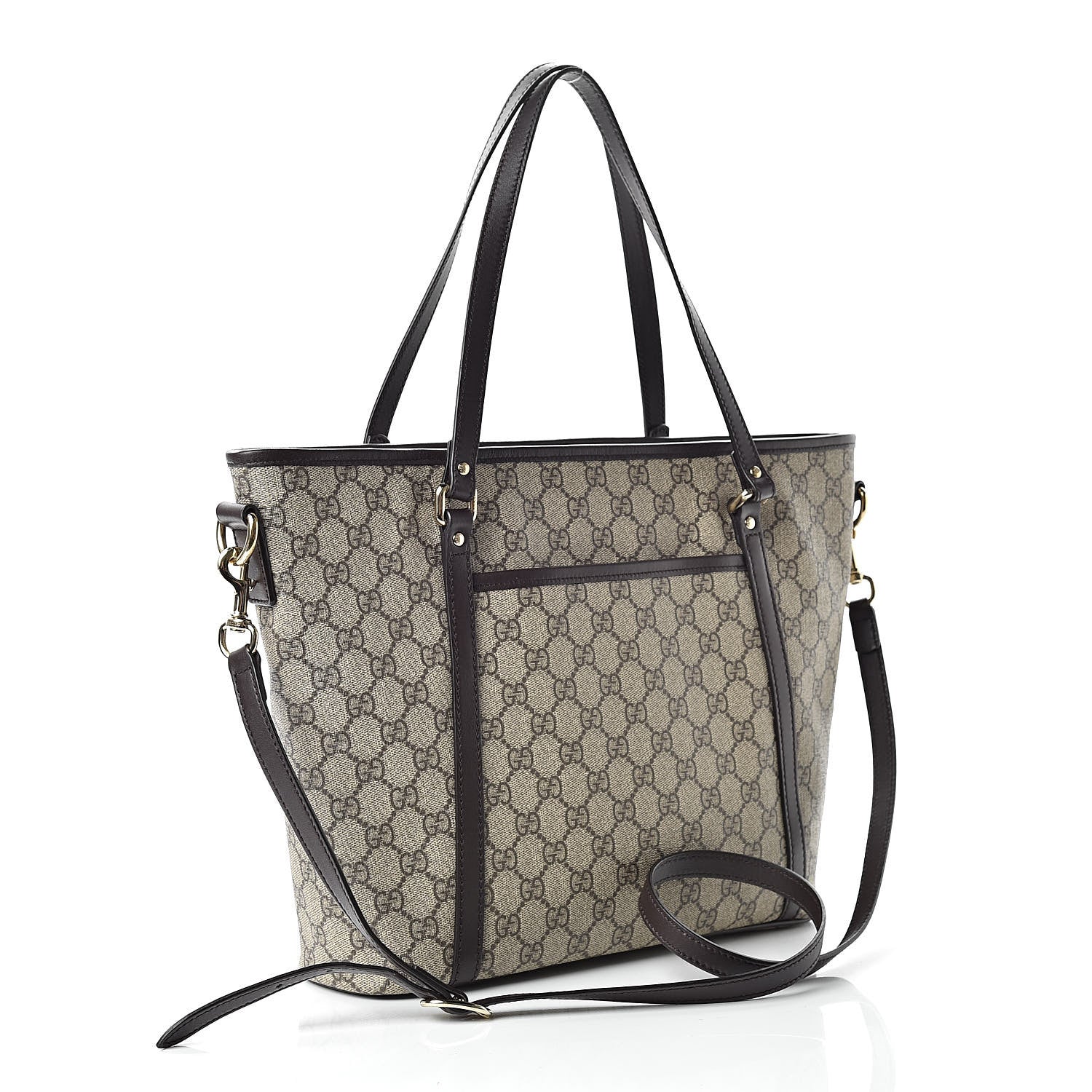 Gucci GG Supreme Monogram Medium Joy Tote Dark Brown 3 of 10