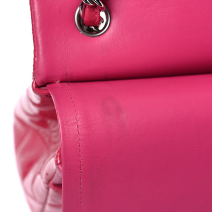 Chanel Patent Quilted Jumbo Double Flap Fuchsia 19 of 23