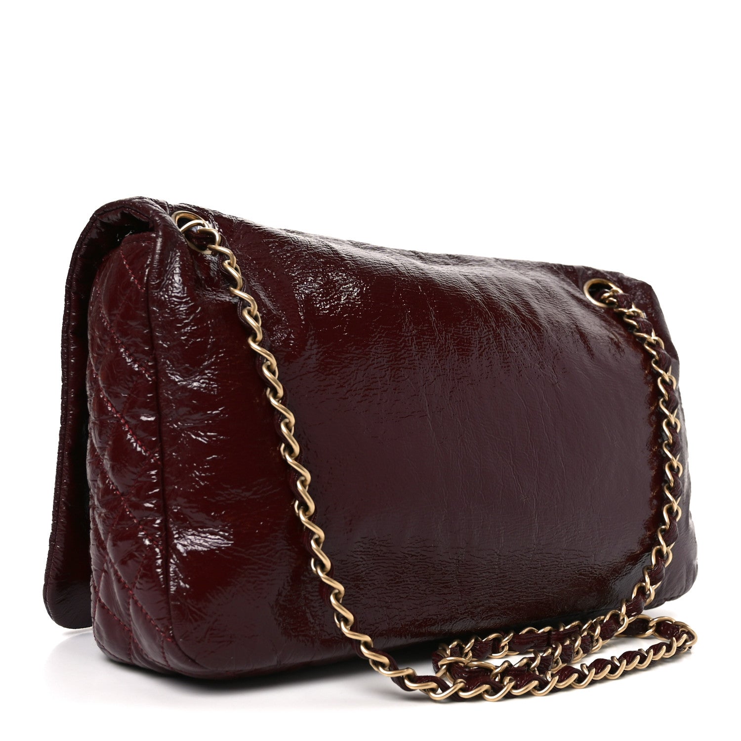 Chanel Vinyl Rock and Chain Medium Flap Bordeaux 3 of 11