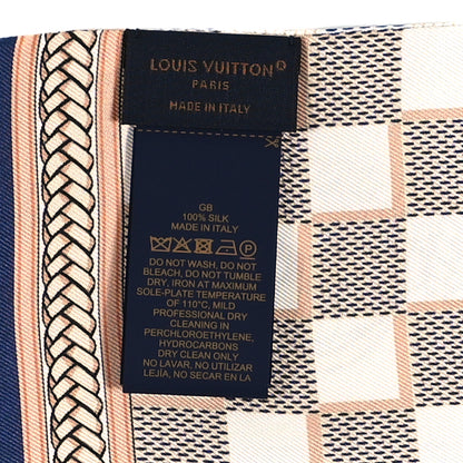 Louis Vuitton Silk Damier Azur Infinity Bandeau Azure Blue 4 of 4