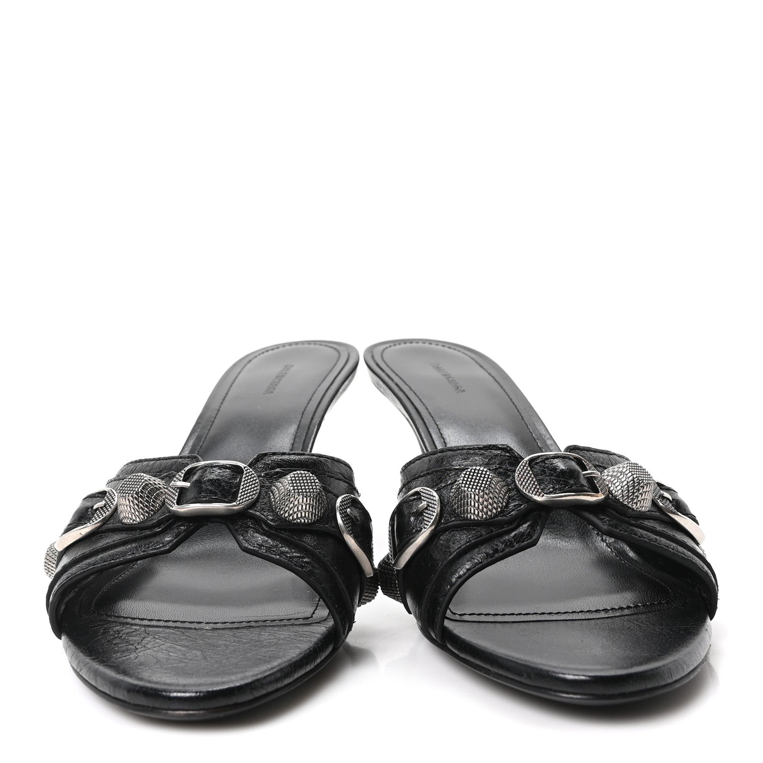 Balenciaga Agneau Arena Cagole 50mm Slide Sandals 37 Black 3 of 10
