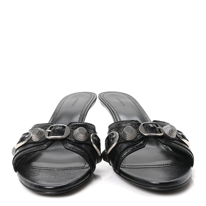 Balenciaga Agneau Arena Cagole 50mm Slide Sandals 37 Black 3 of 10