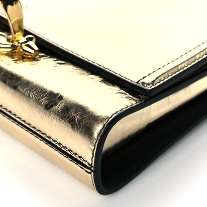 Alexander McQueen Metallic Crash Calfskin The Story Crossbody Bag Gold 9 of 9