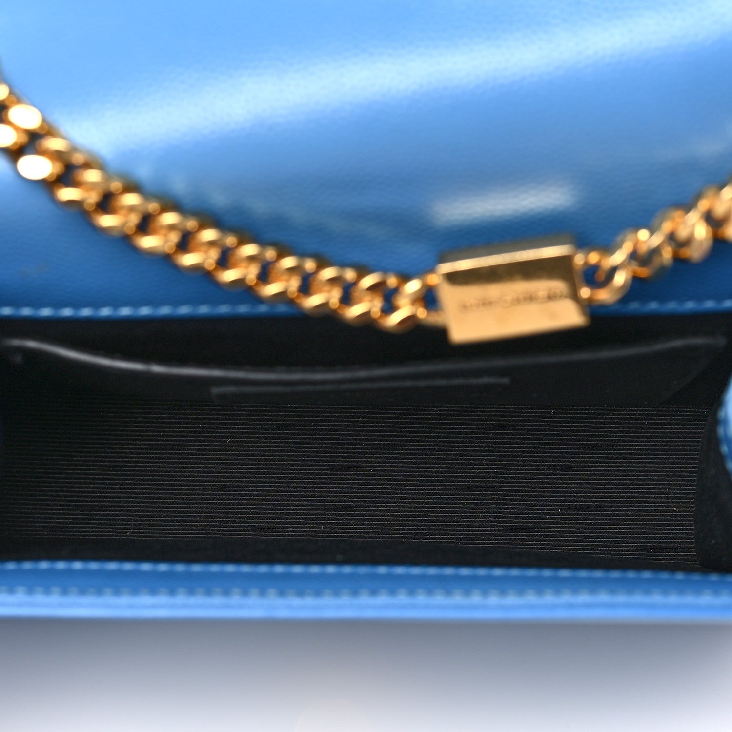 Saint Laurent Grain De Poudre Small Classic Monogram Kate Satchel Blue Clair 4 of 7