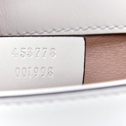 Gucci Nappa Pearl Studded Mini Queen Margaret Broadway Shoulder Bag Mystic White 9 of 11
