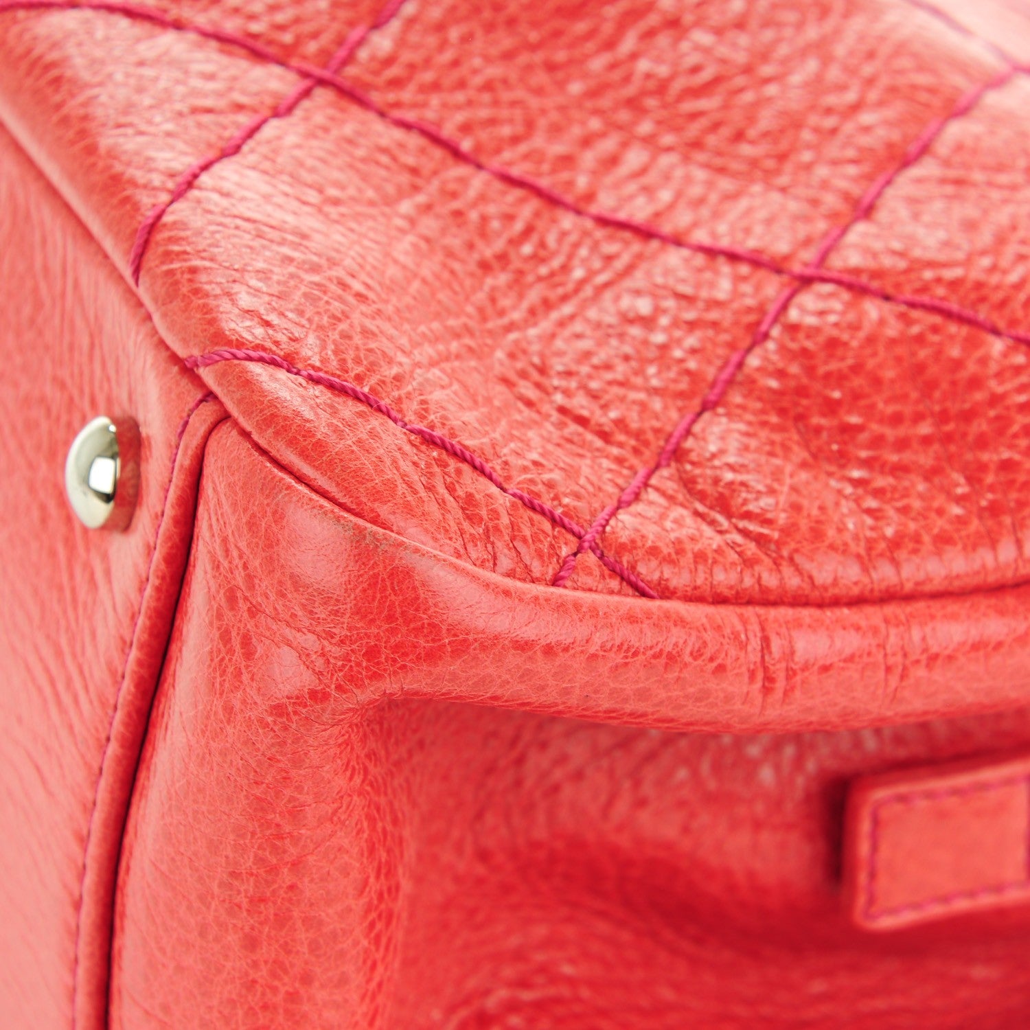 Chanel Glazed Calfskin On the Road Zip Tote Red 8 of 9
