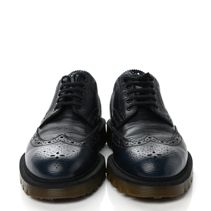 Louis Vuitton Epi Mens Voltaire Derby Shoes 7 Black Blue 2 of 8