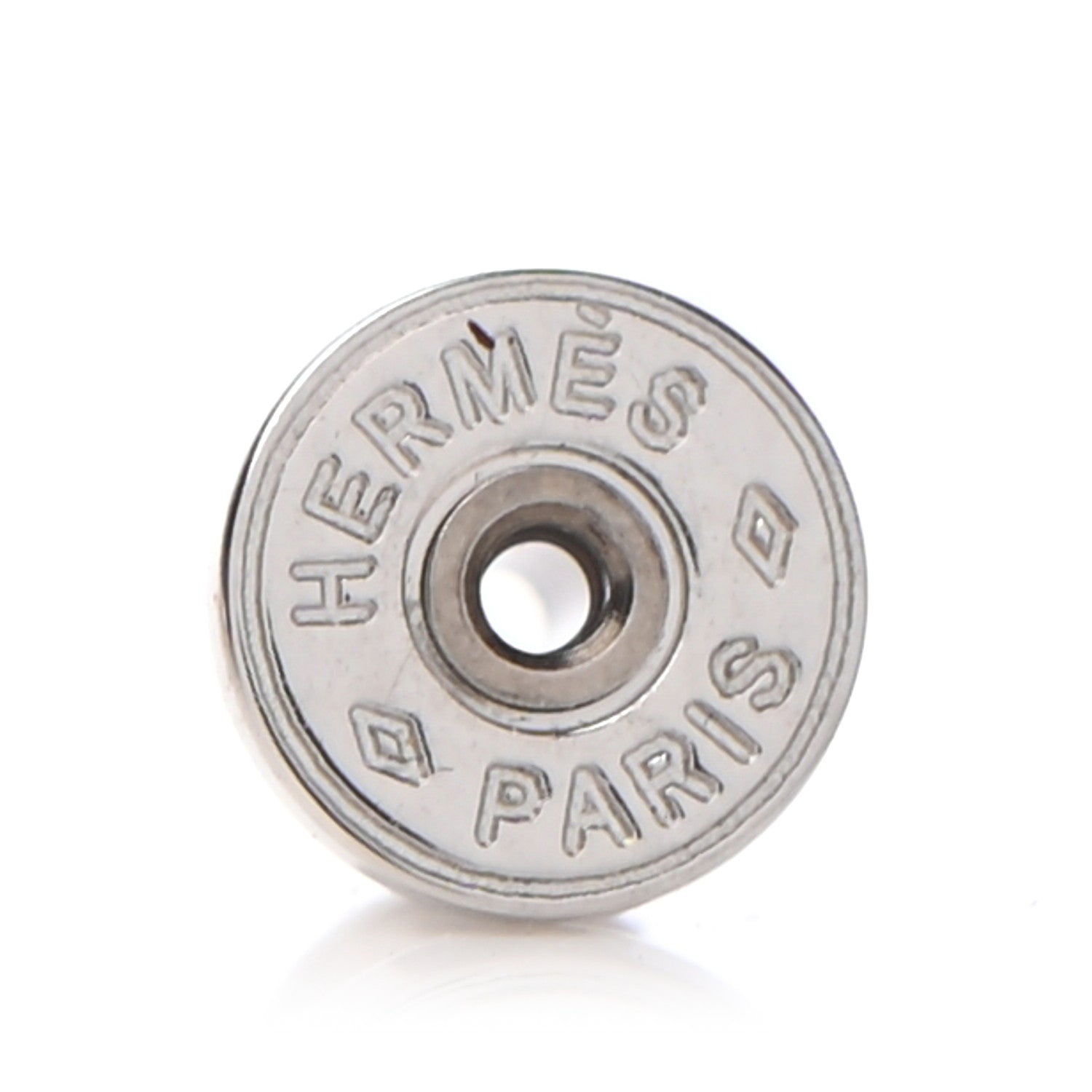 Hermes Palladium Lacquered Mini Pop H Earrings Rose Dragee 5 of 5