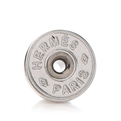 Hermes Palladium Lacquered Mini Pop H Earrings Rose Dragee 5 of 5