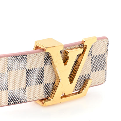 Louis Vuitton Damier Azur 30mm LV Initiales Reversible Belt 85 34 Pink 6 of 7
