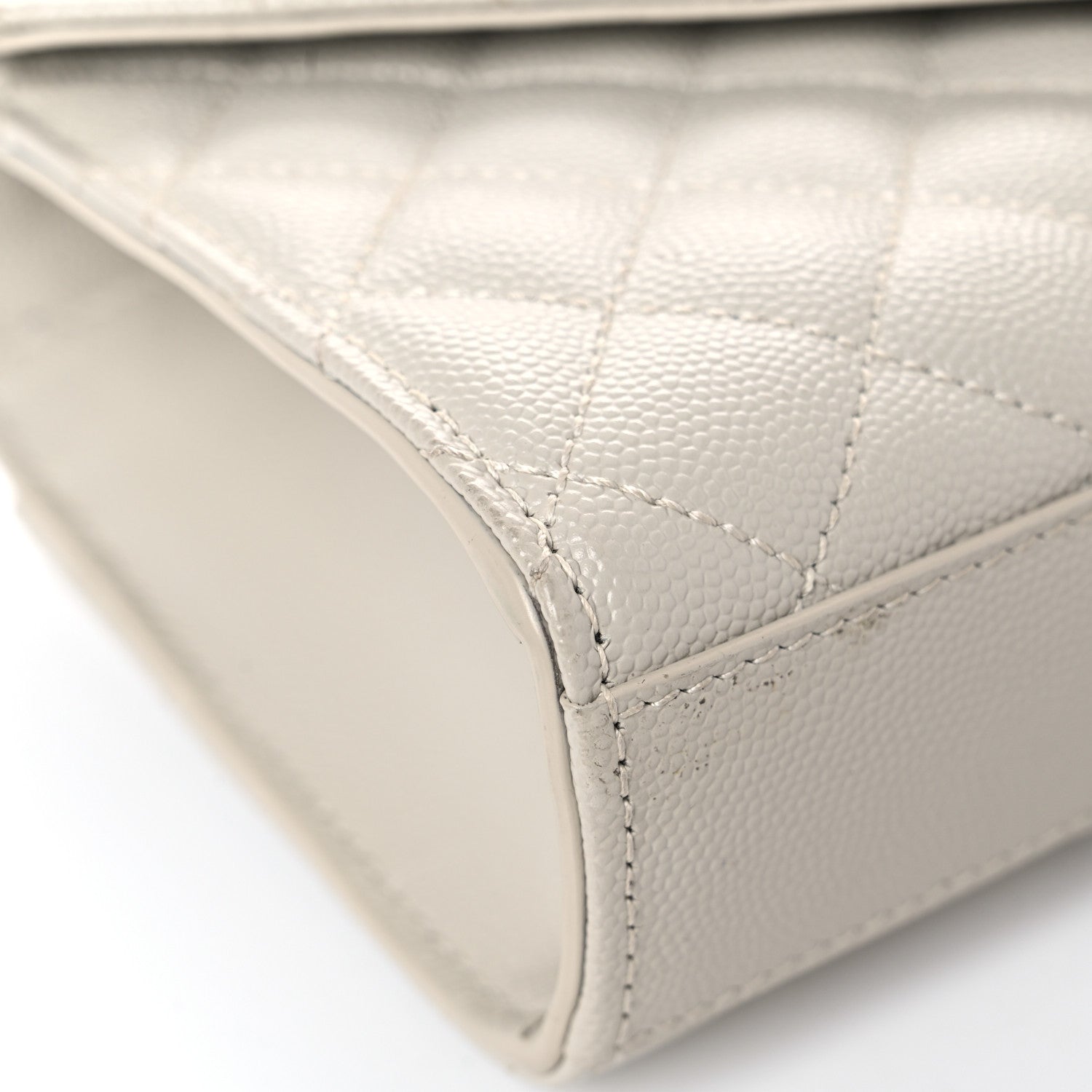 Saint Laurent Grain De Poudre Textured Mixed Matelasse Triquilt Small Monogram Satchel Crema Soft 8 of 16