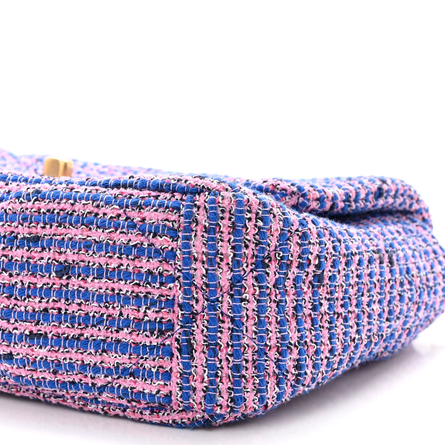 Chanel Tweed Quilted Medium Chanel 19 Flap Blue Pink 9 of 9