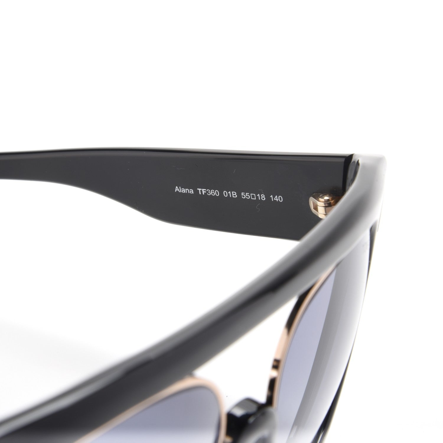 Tom Ford Alana Aviator Round Sunglasses TF360 Black 5 of 9