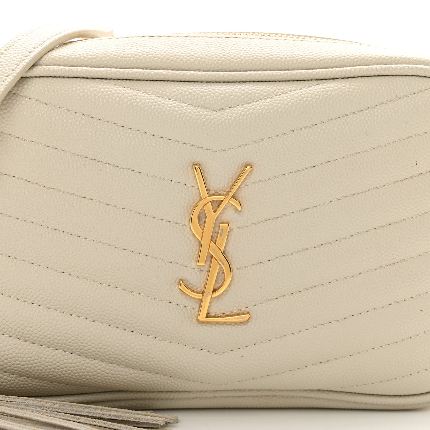 Grain De Poudre Matelasse Monogram Mini Lou Camera Bag Crema Soft