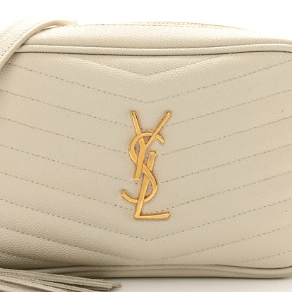 Saint Laurent Grain De Poudre Matelasse Monogram Mini Lou Camera Bag Crema Soft 5 of 9