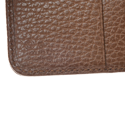 Gucci Monogram Dollar Calfskin Zip Around French Wallet Beige Ebony Tabacco 6 of 8