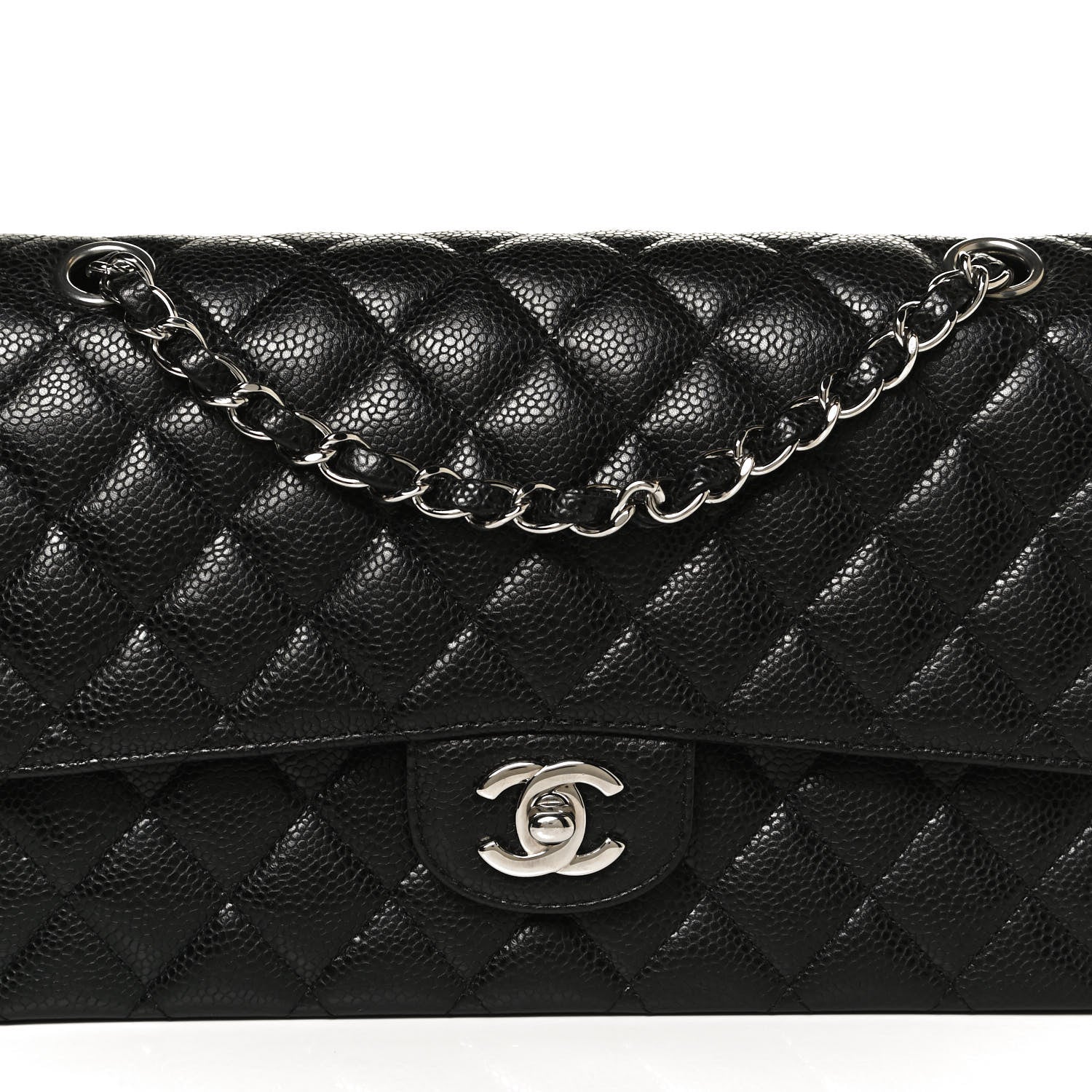 Chanel Caviar Quilted Medium Double Flap Black 8 of 12