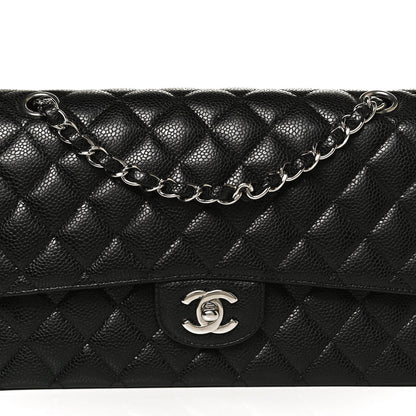 Chanel Caviar Quilted Medium Double Flap Black 8 of 12