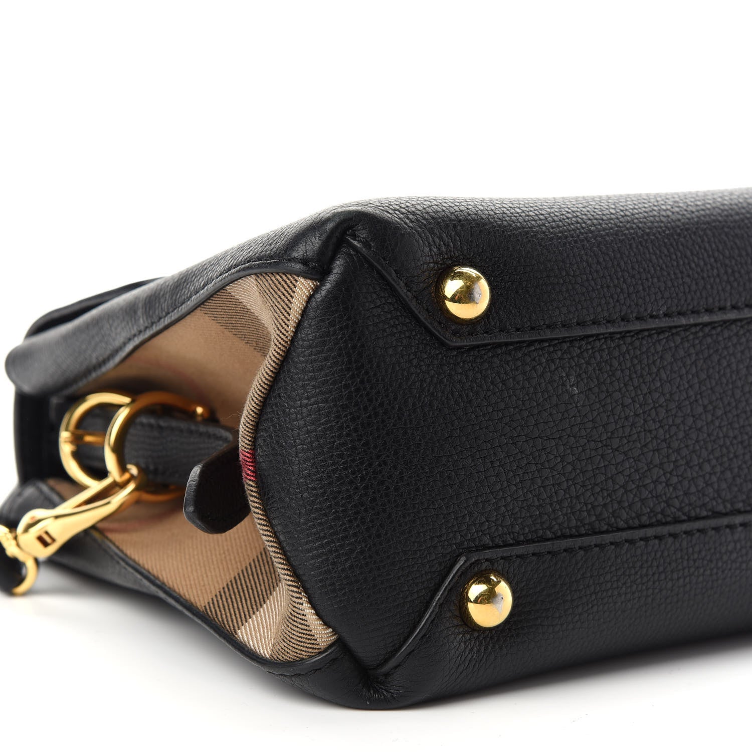 Burberry Derby Calfskin House Check Small Camberley Black 8 of 14