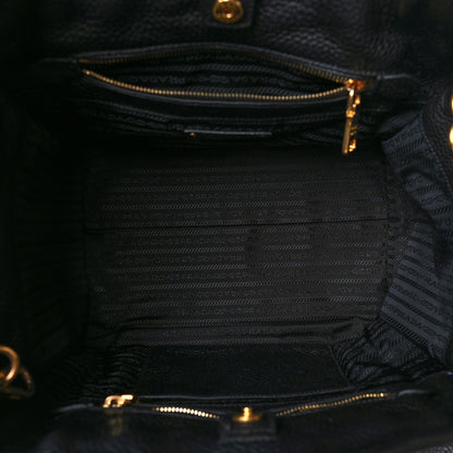 Prada Vitello Daino Shopping Tote Black 4 of 8