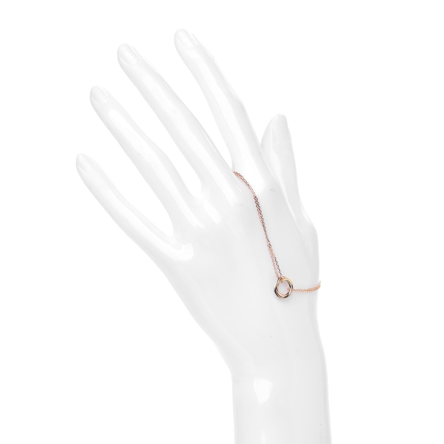 Cartier 18K Pink Yellow White Gold Trinity Bracelet 2 of 6