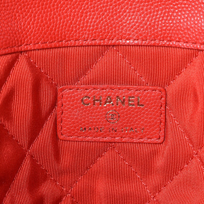 Chanel Caviar Quilted Large Golden Class Pouch Red 6 of 9
