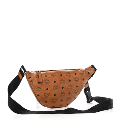 MCM Visetos Medium Fusten Belt Bag Cognac 3 of 10