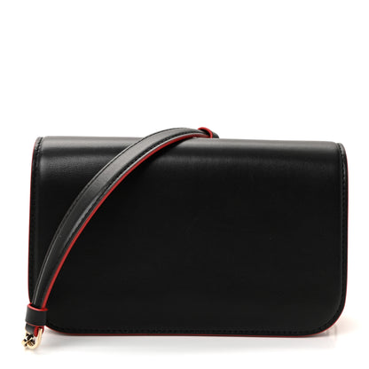 Christian Louboutin Calfskin Nappa Leopard Print Spikes Small Paloma Bag Black 1 of 10