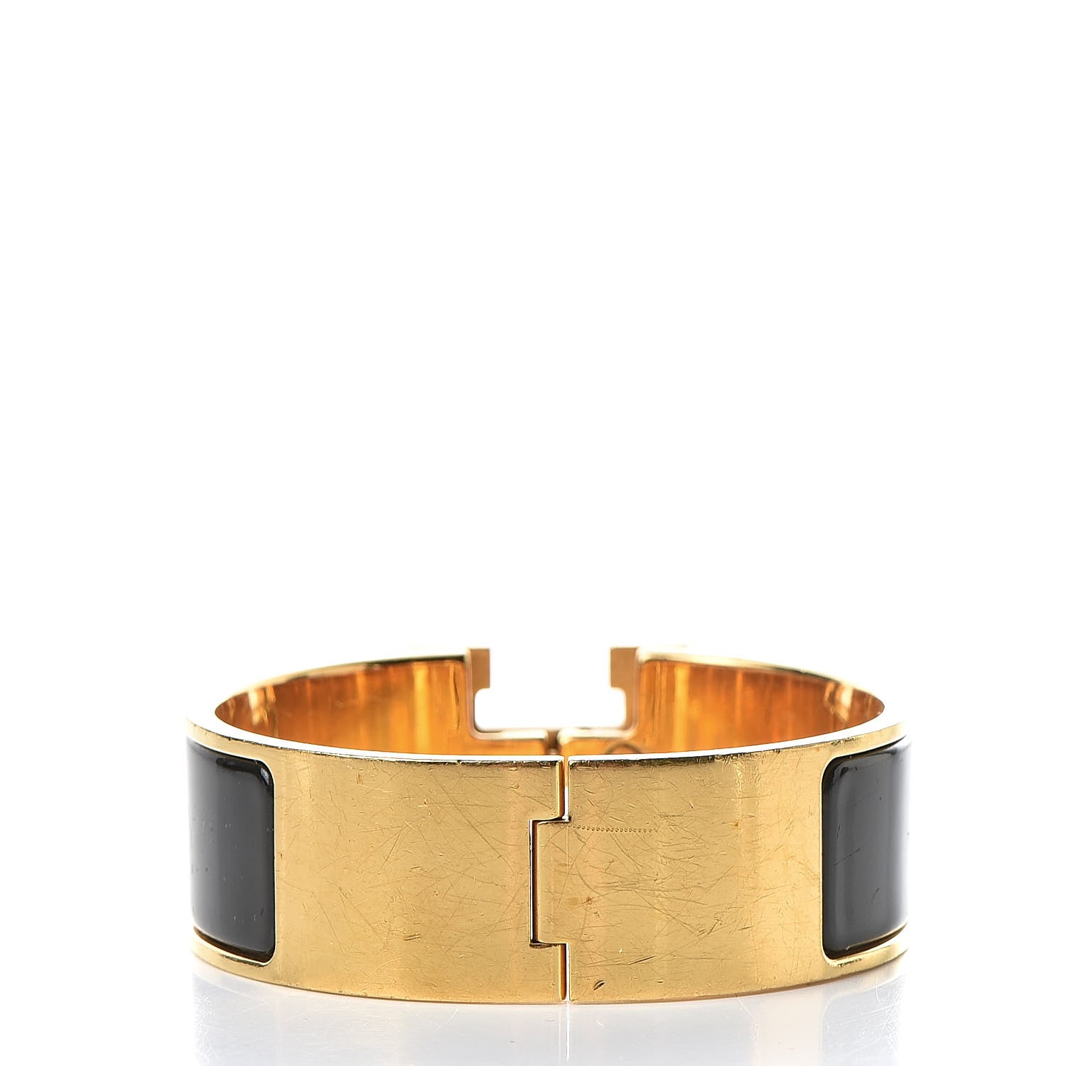 Hermes Enamel Wide Clic Clac H Bracelet PM Black 3 of 7