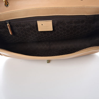 Gucci Calfskin Flap Shoulder Bag Beige 5 of 8