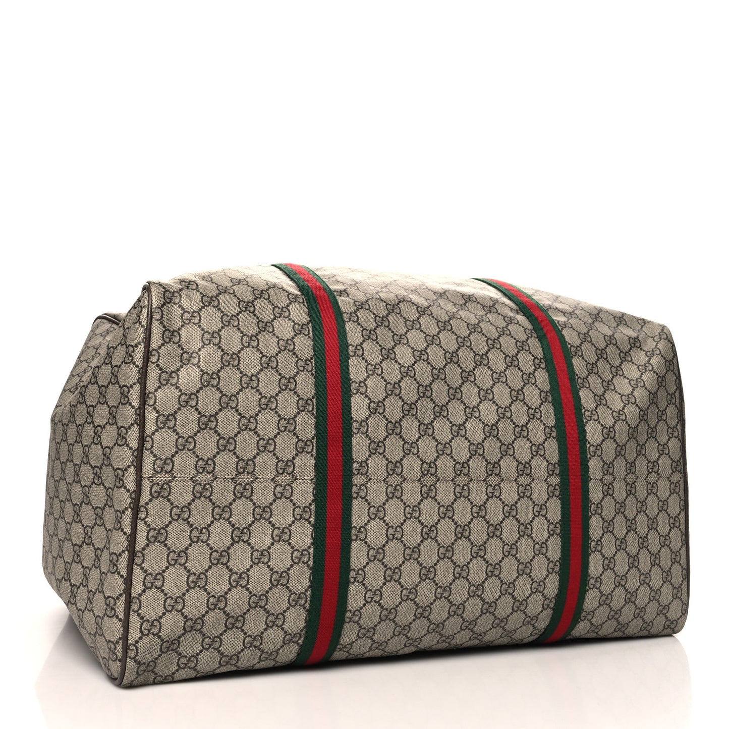 GG Supreme Monogram Web Large Duffle Bag Brown