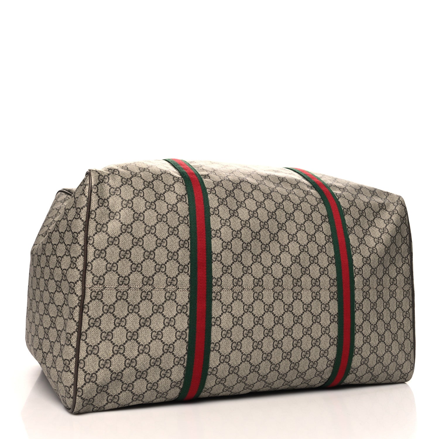 Gucci GG Supreme Monogram Web Large Duffle Bag Brown 3 of 12