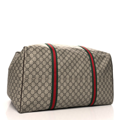 Gucci GG Supreme Monogram Web Large Duffle Bag Brown 3 of 12