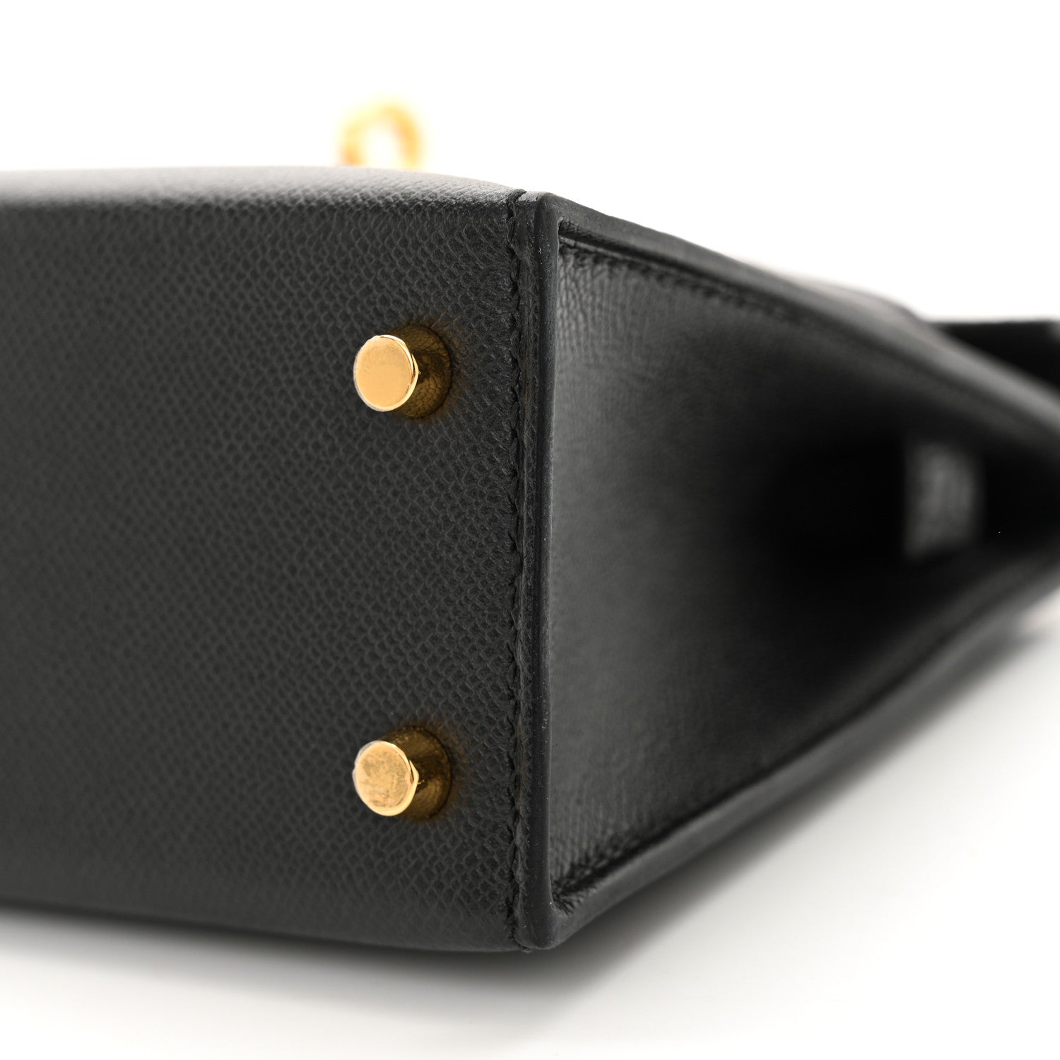 Hermes Madame Calfskin Matte Alligator Mini Kelly Sellier Touch 20 Black 10 of 14