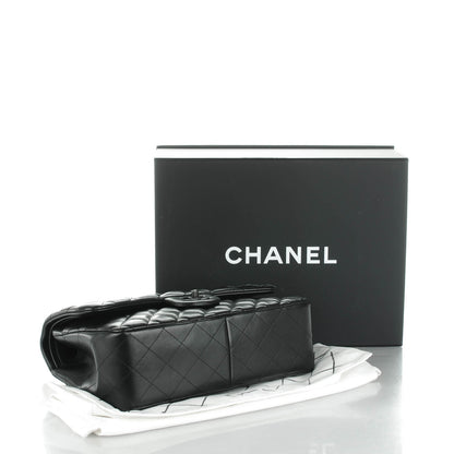 Chanel Lambskin Quilted Jumbo Double Flap So Black 4 of 8