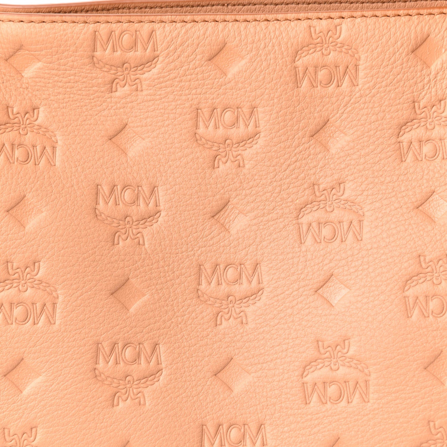 MCM Calfskin Ottomar Monogram Medium Klara Shoulder Bag Sandstone 10 of 10