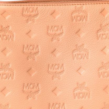 MCM Calfskin Ottomar Monogram Medium Klara Shoulder Bag Sandstone 10 of 10