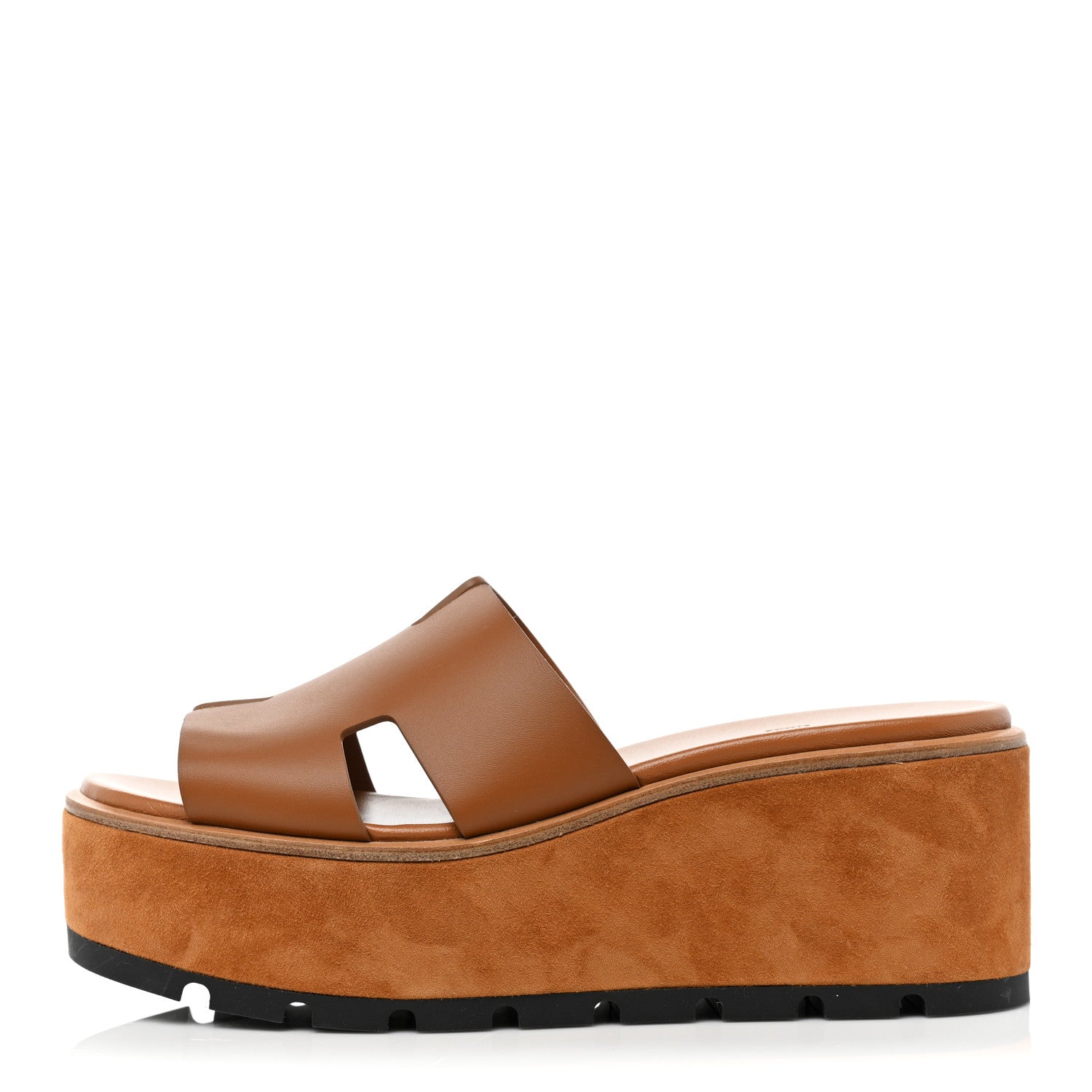 Hermes Calfskin Suede Eze 30 Sandals 38 Naturel 1 of 8