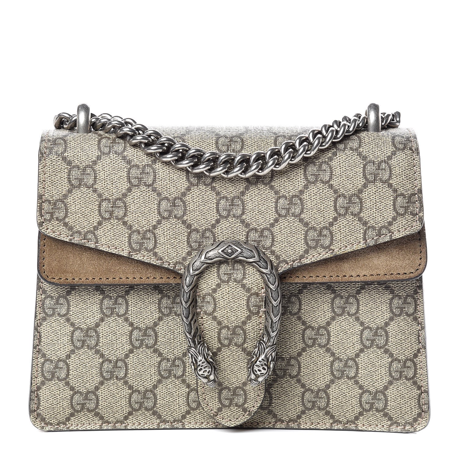 Gucci GG Supreme Monogram Mini Dionysus Shoulder Bag Taupe 1 of 10