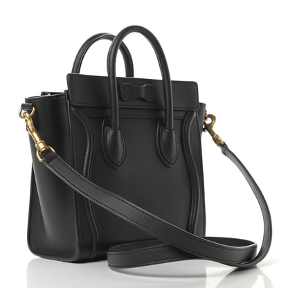 Celine Smooth Calfskin Nano Luggage Black 3 of 10