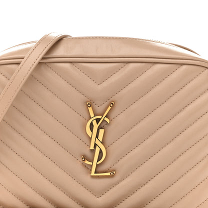 Saint Laurent Calfskin Matelasse Monogram Lou Camera Bag Dark Beige 8 of 13